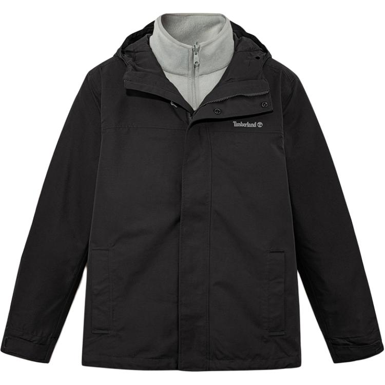 Timberland  3-in-1 Waterproof Breathable Jacket with Fleece Liner - Black. A41S1-M45
