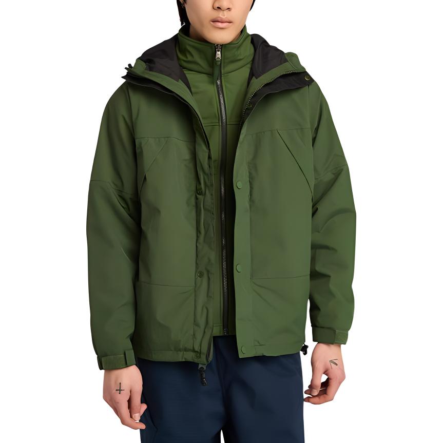 Shop Timberland 3-in-1 Jaket Kalis Air Softshell Hitam Hijau Hutan. A69F2-EIN