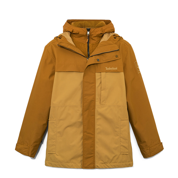 Order Timberland  3-in-1 Waterproof Warm Jacket with Fleece Liner - Wheat Color A696HEW5