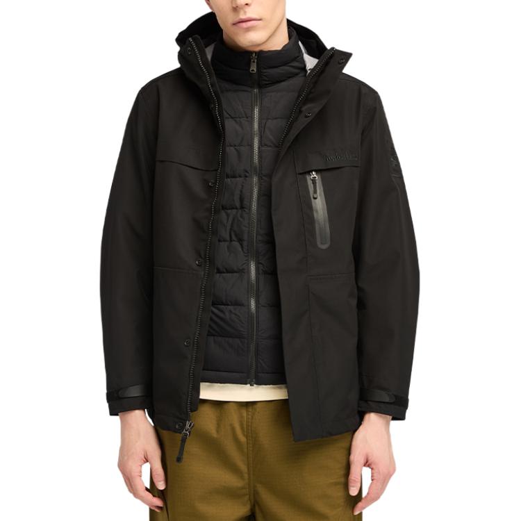 Details for Timberland  3-in-1 Waterproof Windproof Outdoor Down Jacket Black. A2M6X-001
