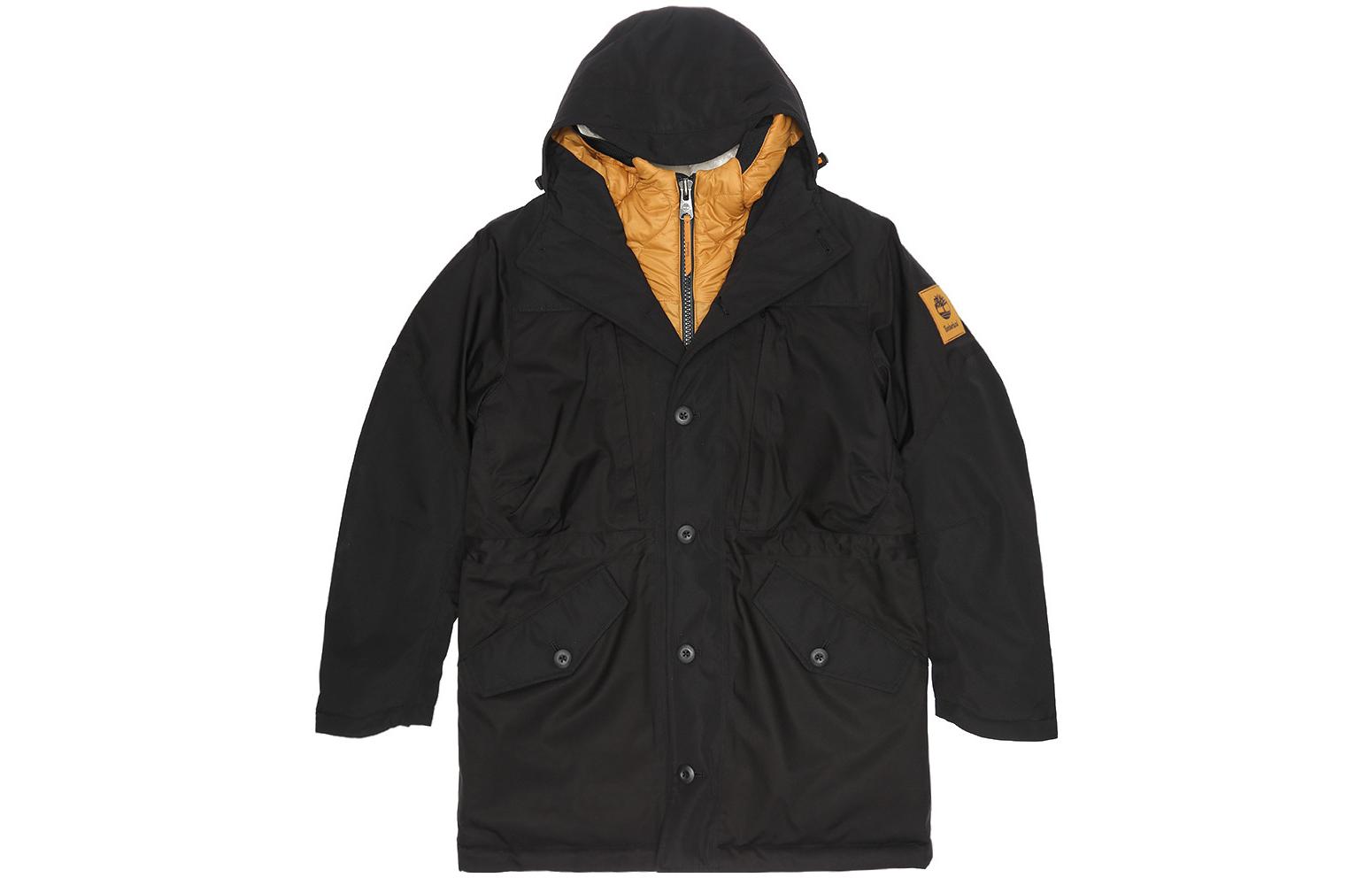 Timberland  Black Hooded Insulated Casual Hard Shell Jacket. A2EZ2-001