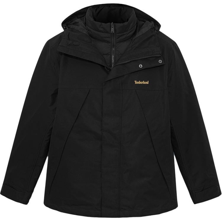 Timberland  Black Waterproof 3-in-1 Hooded Jacket with Insulated Lining. A41UB-001