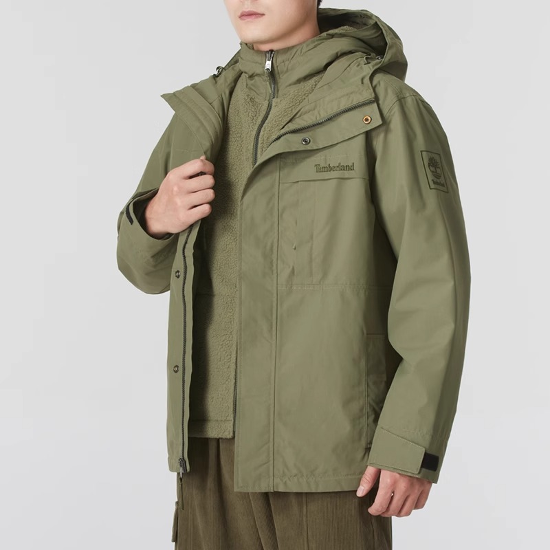 Purchase Timberland  Green 3-in-1 Windproof Fleece-Lined Jacket for Warmth A696H-590