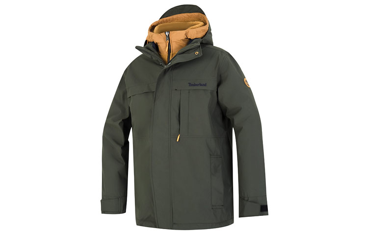 Timberland  Green 3-in-1 Windproof Hooded Jacket Casual Sportswear. A696H-U31