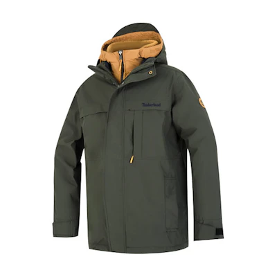 Timberland Green 3-in-1 Windproof Hooded Jacket Casual Sportswear. A696H-U31