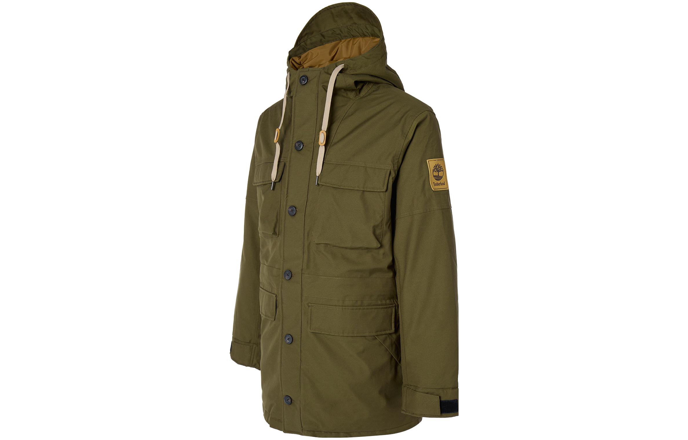 Lookbook Timberland Jaket Puffer Hoodie Hijau Solid A6959-302