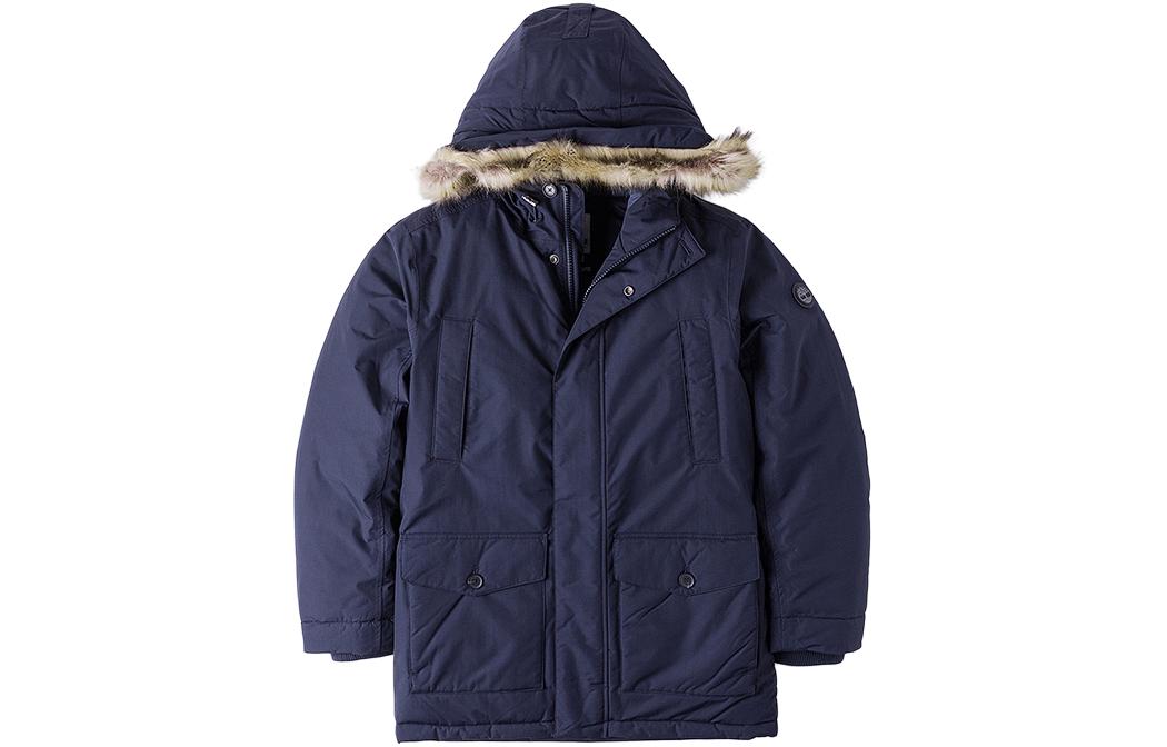 Timberland  Hooded Long Cotton Parka Jacket Deep Blue A1NEN433