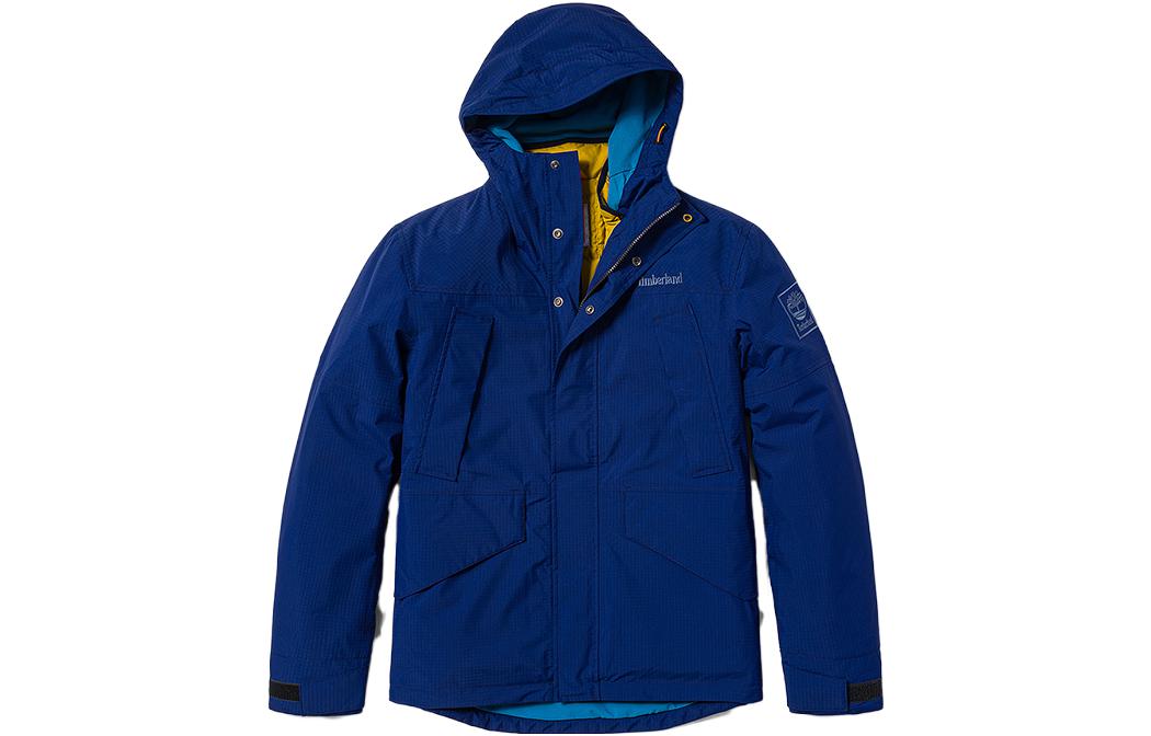 Timberland  Solid Blue 3-in-1 Hooded Zip Jacket Outdoor Coat. A5XG1-CY5