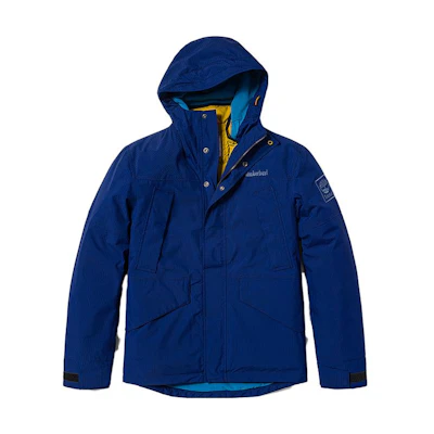 Timberland Solid Blue 3-in-1 Hooded Zip Jacket Outdoor Coat. A5XG1-CY5