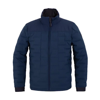 Timberland Solid Color Down Jacket with Zipper - Blue A2G9P-433