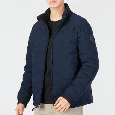 Timberland Solid Color Down Jacket with Zipper - Blue A2G9P-433 Lookbook Timberland Solid Color Down Jacket with Zipper - Blue A2G9P-433