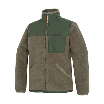 Timberland AF Sherpa Fleece Warm Jacket for Men - Army Green A68ZW-W18
