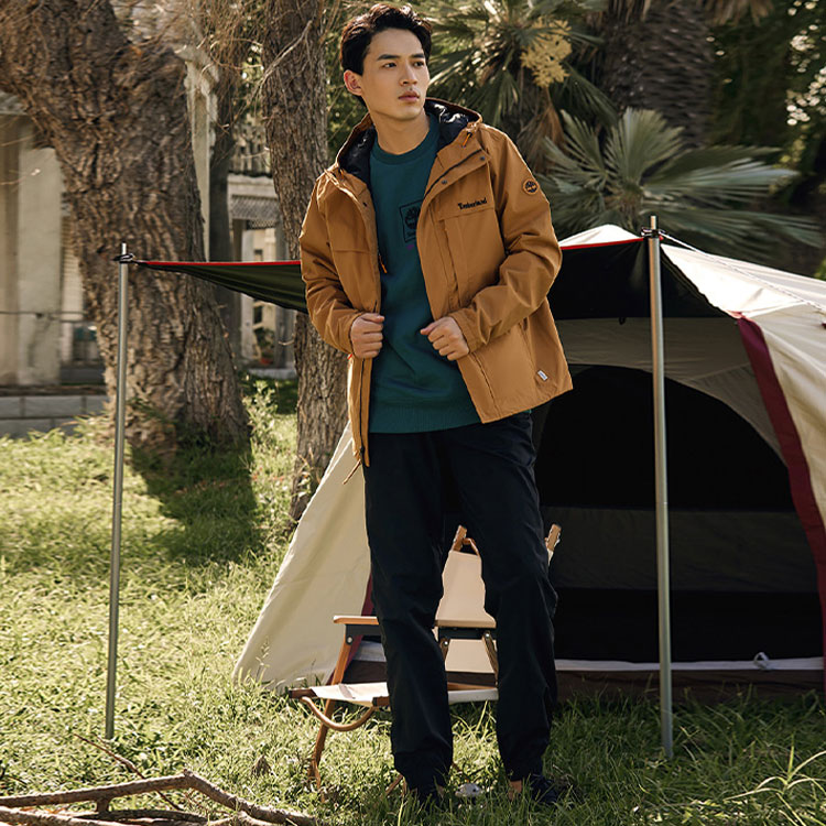 Sizing 팀버랜드 AF WR 벤튼 쉘 후드 자켓 밀색 캐주얼웨어 A695W-P47