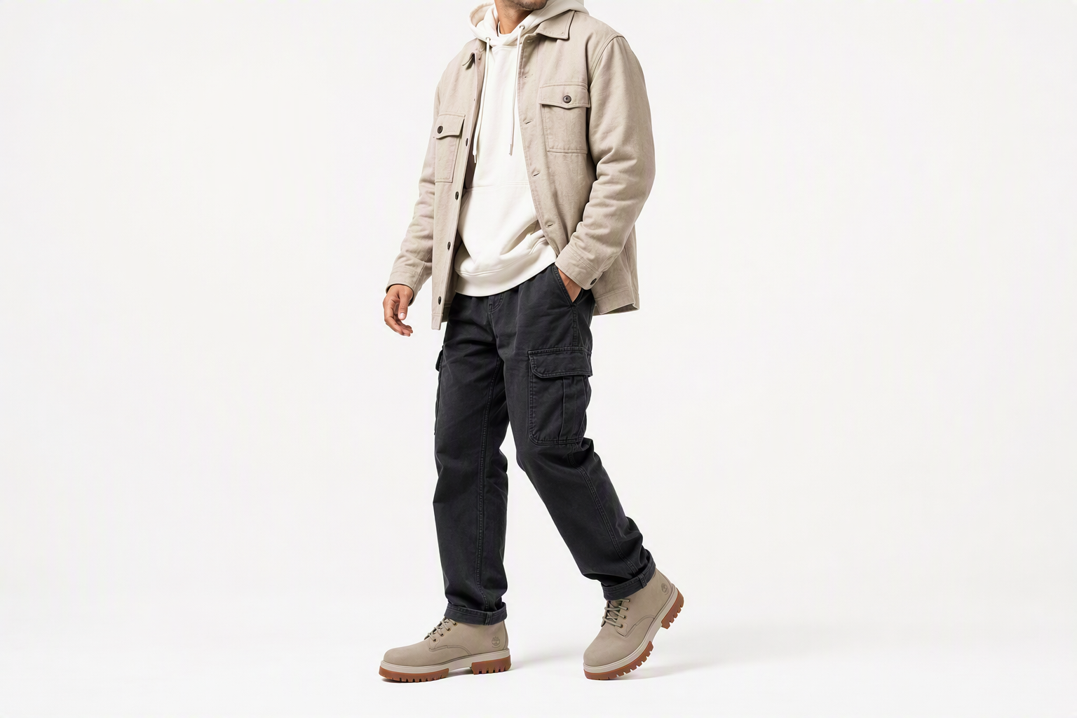 Order Timberland添柏嵐 耐磨 軟底防水 高筒 戶外靴 男款 淺灰褐色