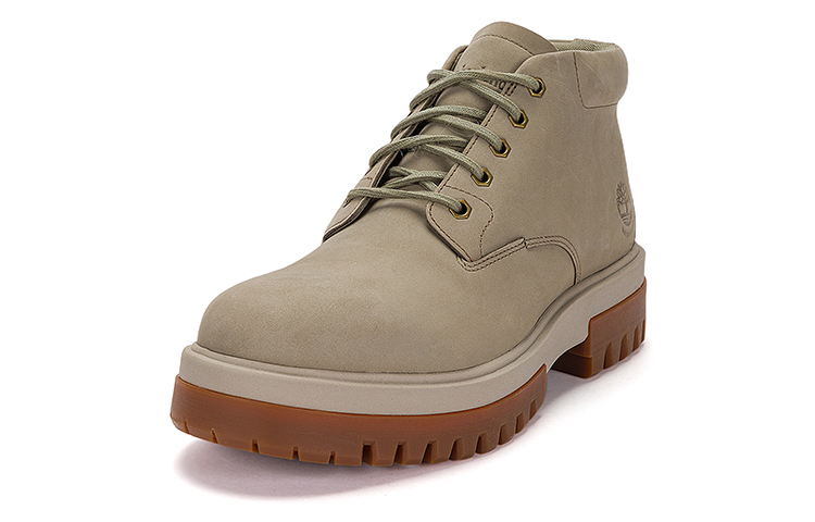 Shop Timberland添柏嵐 耐磨 軟底防水 高筒 戶外靴 男款 淺灰褐色
