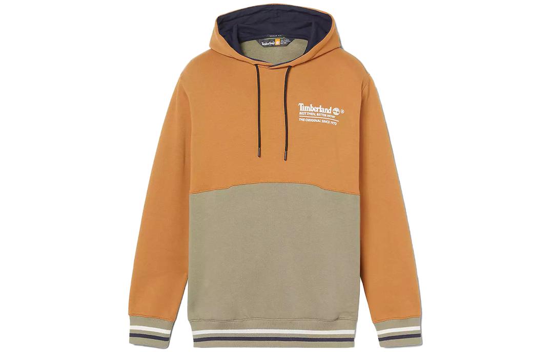 Timberland Back to School Letter Print Colorblock Hoodie Yellow A6765-DP7