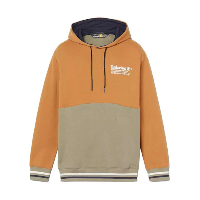 Timberland Back to School Letter Print Colorblock Hoodie Yellow A6765-DP7