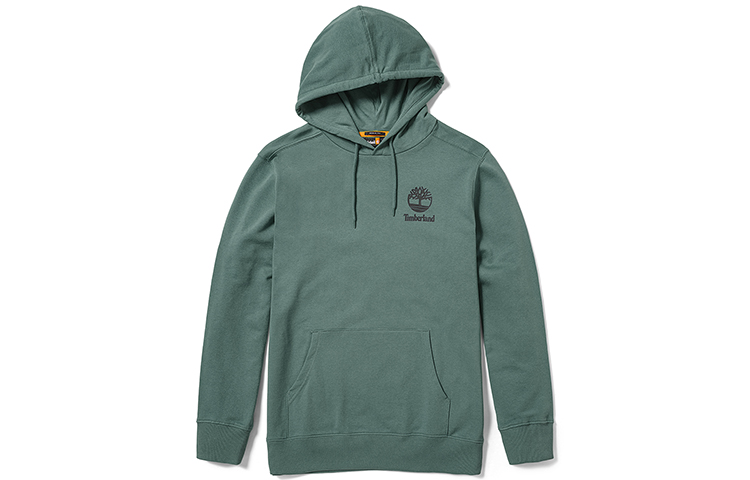Timberland Balsam Green-Black Logo Print Pullover Hoodie Casual Wear A2FV7-DA9