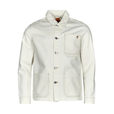 Timberland Beige Solid Color Long-Sleeve Jacket with Turn-Down Collar TB0A66AN-CR3