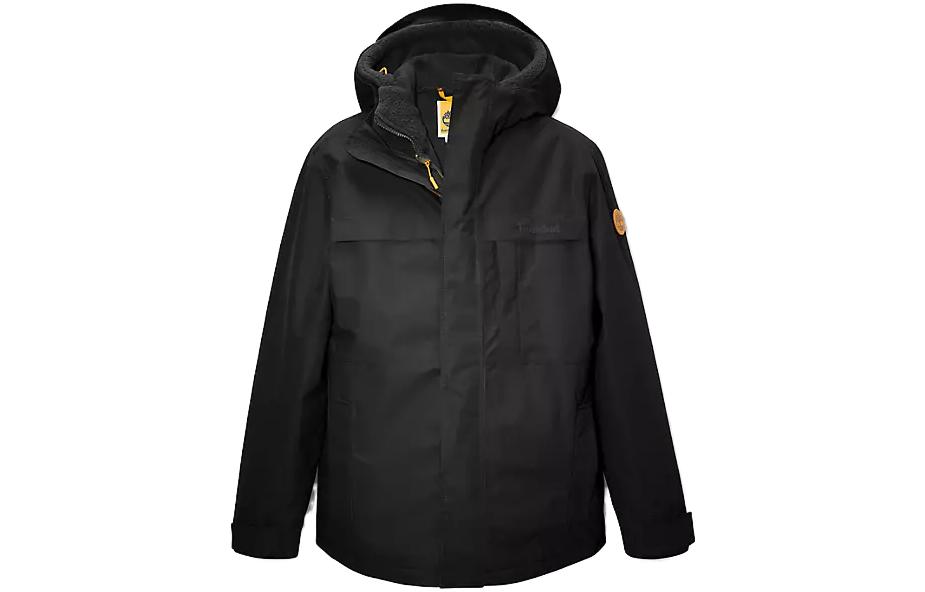 Timberland Benton Waterproof 3-In-1 Jacket Black - Solid Zip-Up Hoodie A5XT1-001