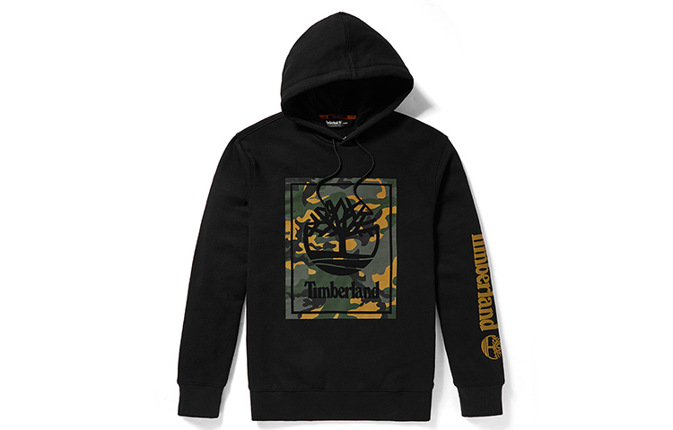 Timberland Black Camo Print Pullover Sweatshirt Casual Wear A2CN5-001