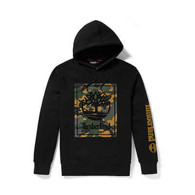 Timberland Black Camo Print Pullover Sweatshirt Casual Wear A2CN5-001
