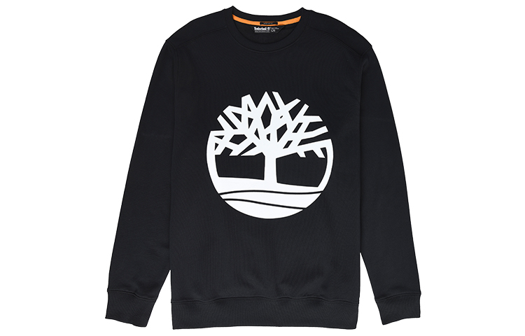 Timberland Black Crewneck Pullover Sweatshirt with Logo A2BJ8-N92