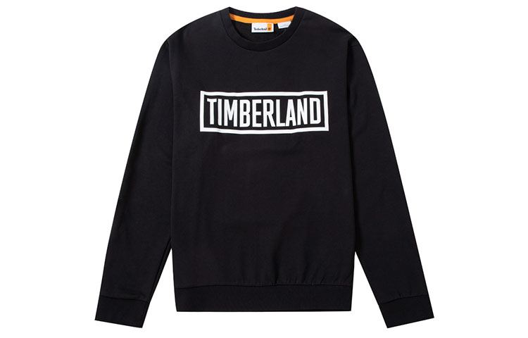 Timberland Black Crewneck Sweatshirt with Letter Print for Outdoor & Casual Use A6299-001