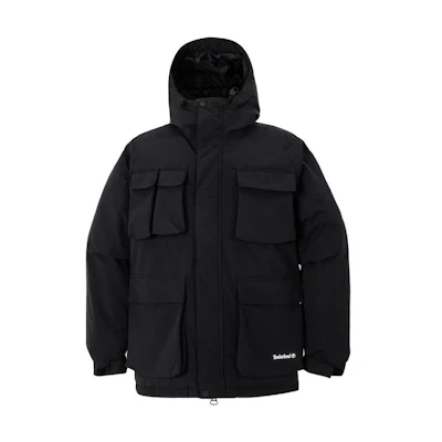 Timberland Black Hooded Windproof Outdoor Multi-Pocket Jacket A26SK001