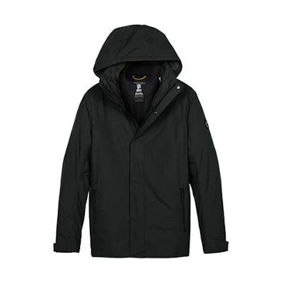 Timberland Black Hooded Zip-Up Jacket Warm Casual Outdoor Wear A1WJF-001