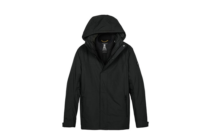 Order Timberland Black Hooded Zip-Up Jacket Warm Casual Outdoor Wear A1WJF-001
