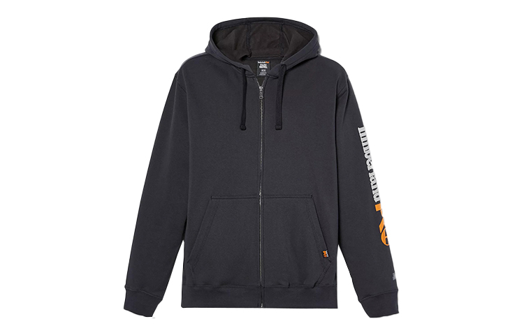 Timberland Black Hoodie Jacket with Printed Logo A235X-001