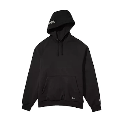 Timberland Black Hoodie with Letter Logo and Front Pocket A55QS-AL6