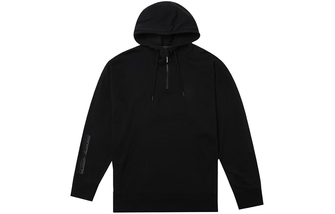 Timberland Black Hoodie with Letter Logo for Outdoor Casual Wear A22JH-001