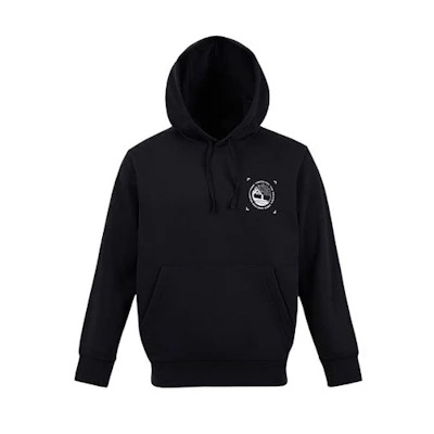 Timberland Black Hoodie with Logo Print A289S001