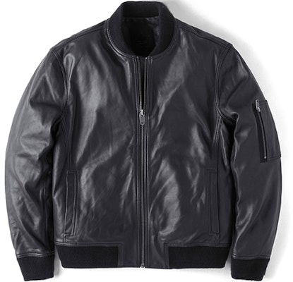 Timberland Black Leather Bomber Jacket A1NC4001 Buy Timberland Black Leather Bomber Jacket A1NC4001