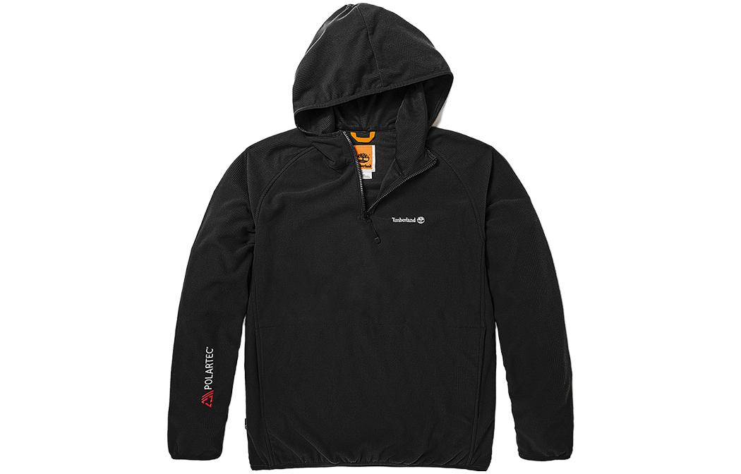 Timberland Black Logo Embroidered Fleece Outdoor Hoodie A2KS5-001