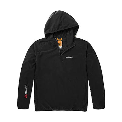 Timberland Black Logo Embroidered Fleece Outdoor Hoodie A2KS5-001
