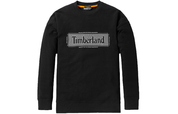 Timberland Black Logo Print Crewneck Pullover Sweatshirt A2A14-001