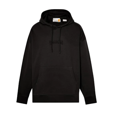 Timberland Black Logo Pullover Hoodie Relaxed Fit Long-Sleeve Sweater TB0A695B0011
