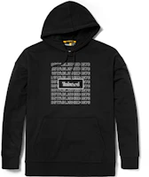Timberland Black Loose Fit Logo Print Pullover Hoodie A27JU-001 Timberland Black Loose Fit Logo Print Pullover Hoodie A27JU-001