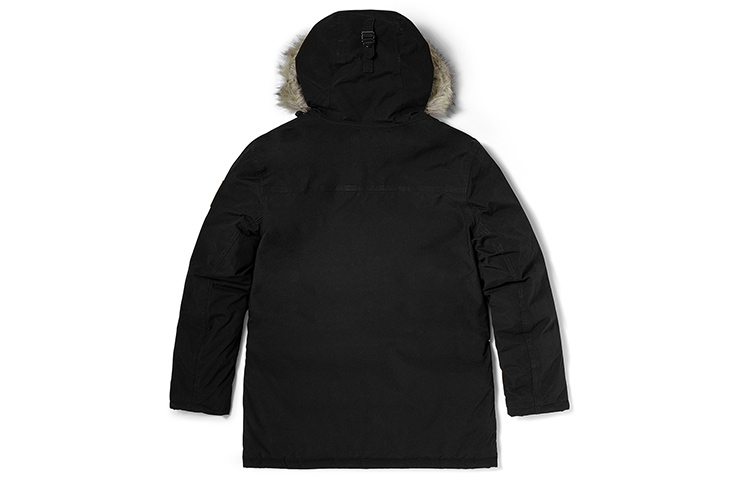Timberland Black Mid-Length Hooded Winter Jacket with Fur Trim. A2ETY-001 圖 3