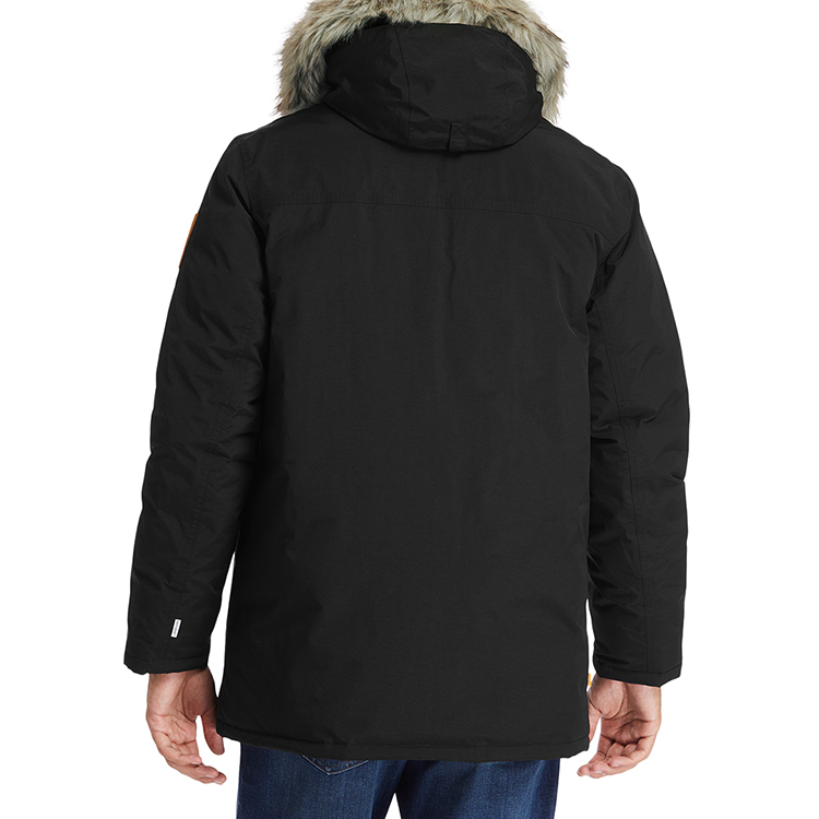 Timberland Black Mid-Length Hooded Winter Jacket with Fur Trim. A2ETY-001 圖 7