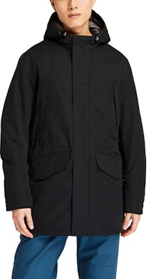 Timberland Black Mid-Length Puffer Jacket with Logo and Insulation A4392-001 Purchase Timberland Black Mid-Length Puffer Jacket with Logo and Insulation A4392-001