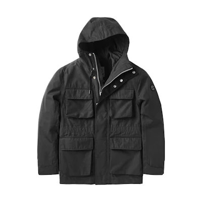 Timberland Black Multi-Pocket Hooded Utility Jacket A1WS2-001