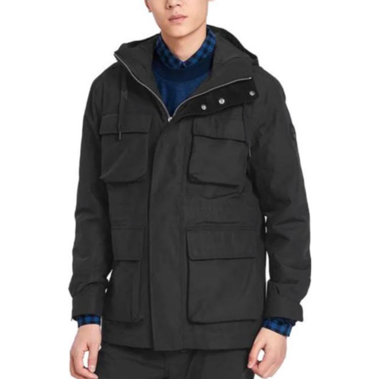 Shop Timberland Jaket Utility Hooded Multi-Pocket Hitam A1WS2-001