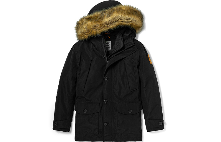 Order Timberland Jaket Hitam 3-dalam-1 Bulu Boleh Tanggal Berlogo Outdoor. A22VQ-001