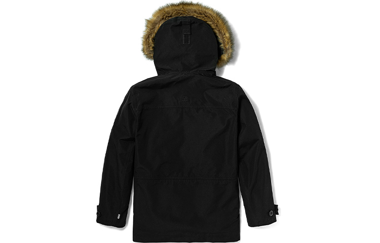 Lookbook Timberland Jaket Hitam 3-dalam-1 Bulu Boleh Tanggal Berlogo Outdoor. A22VQ-001