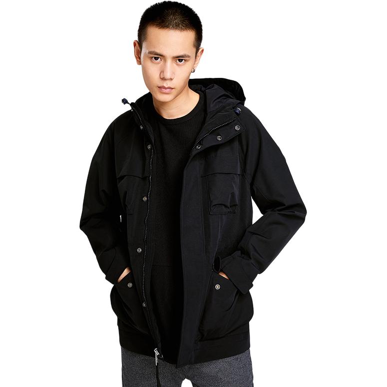 Timberland Black Outdoor Casual Zip-Up Hooded Jacket A1NCE001 圖 3