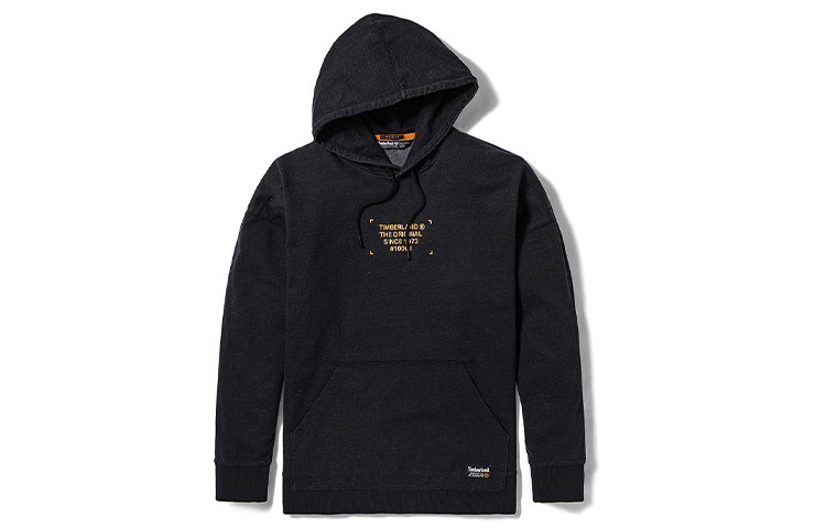 Timberland Black Pullover Hoodie with Embroidered Logo A2DXU-001